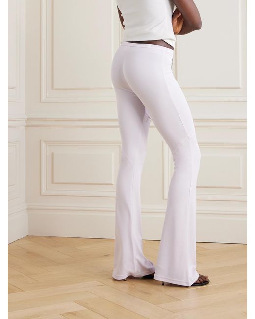 Courreges Pink Ellipse Zip-Detailed Jersey Flared Pants
