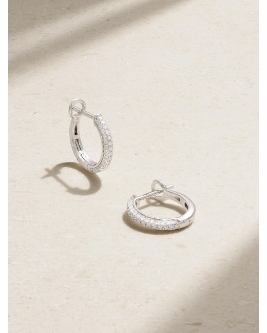 Roxanne First Natural 14-Karat Diamond Hoop Earrings