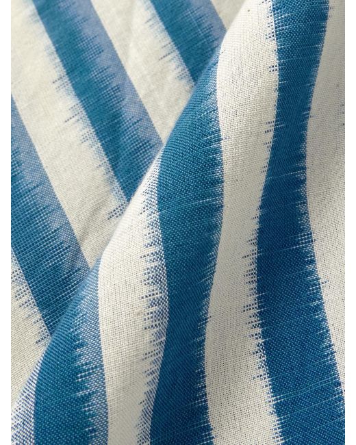 Emporio Sirenuse Blue Margherita Midikleid Aus Gestreiftem Baumwoll-Jersey