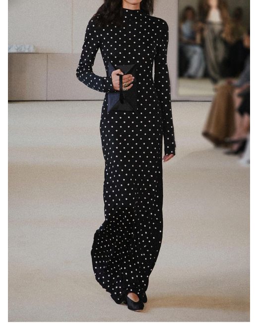 Altuzarra Black Kaplan Eyelet-Embellished Jersey Maxi Dress