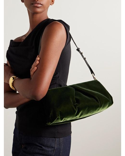 Dries Van Noten Black Clutch Aus Samt