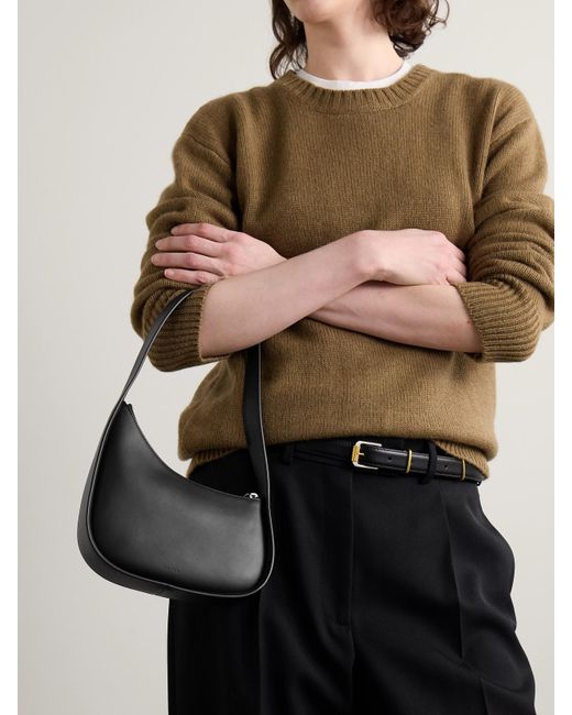 Sac Porté Épaule En Cuir Half Moon The Row en coloris Black