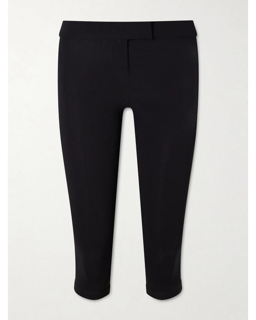 Magda Butrym Blue Strech-Jersey Skinny Capri Pants