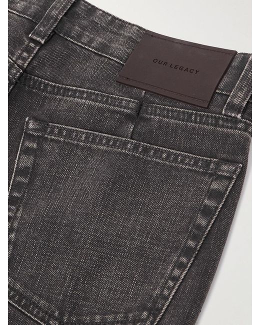 Our Legacy Gray Treble Cut Paneled High-Rise Wide-Leg Jeans