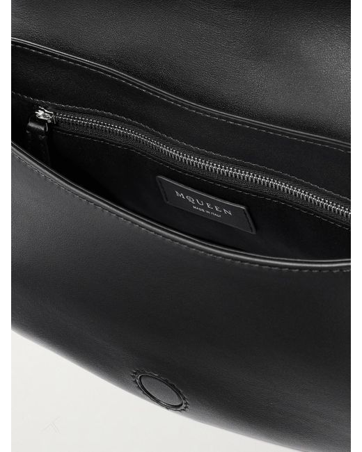 Alexander McQueen Black Schultertasche Aus Leder Mit Verzierungen