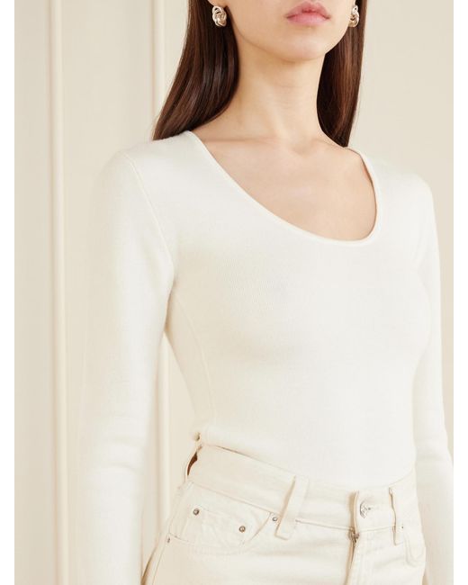 Totême  White Wool-Blend Top