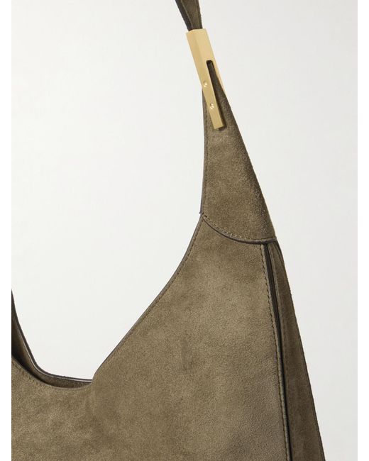 SAVETTE Gray Florence Suede Tote