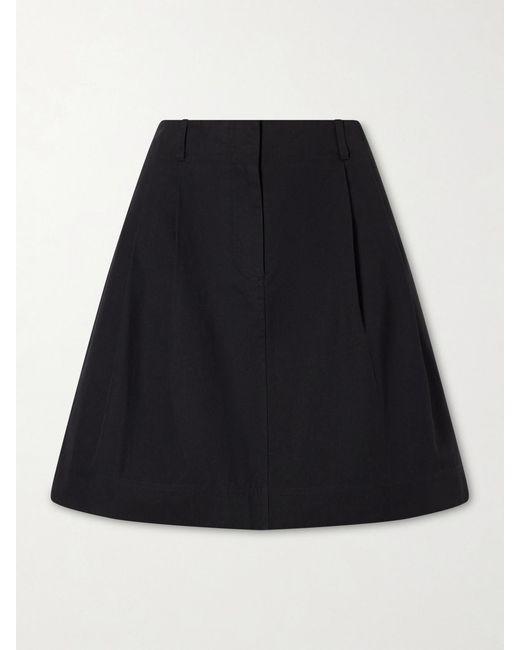 Totême Black Cotton And Lyocell-Blend Mini Skirt
