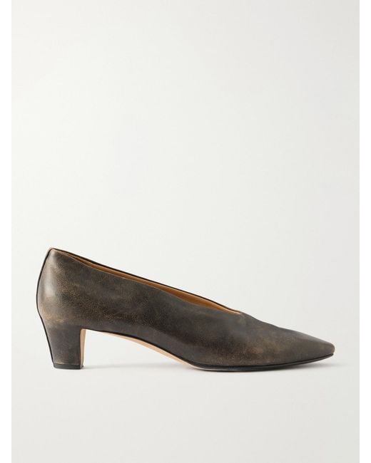 Calvin Klein Brown Bri Leather Pumps