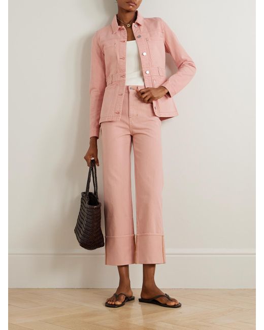 Veronica Beard Pink Marvin Denim Jacket