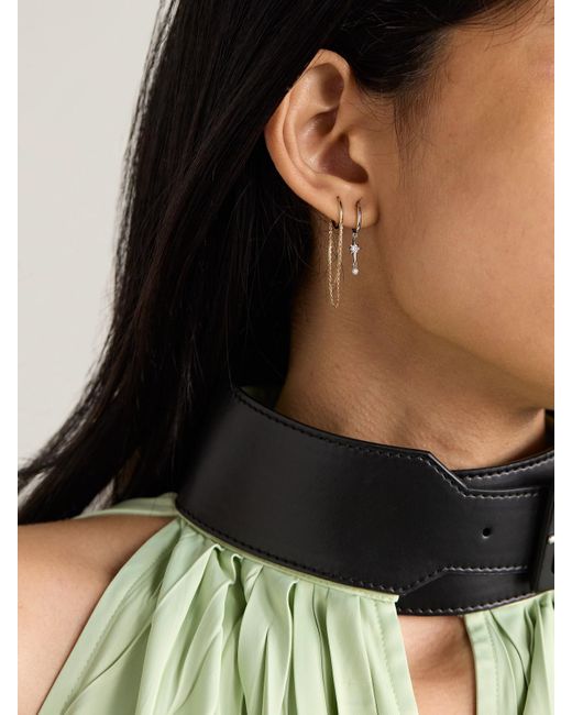 PERSÉE Natural North Star Einzelne Creole Aus 18 Karat Weißgold Mit Diamanten