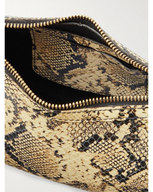 Isabel Marant Metallic Oskan Moon Schultertasche Aus Leder Mit Schlangeneffekt Und Nieten