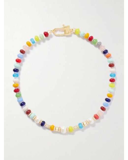 Joolz by Martha Calvo Multicolor Lucinda-Plated, Pearl And Crystal Necklace
