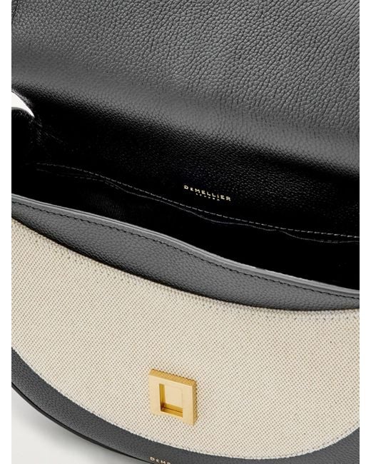 DeMellier London Black The Siena Saddle Schultertasche Aus Leder Und Canvas