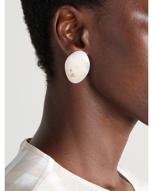 BY PARIAH Natural Venus Ohrringe Aus Recyceltem 14 Karat Mit Jaspissen Und Diamanten