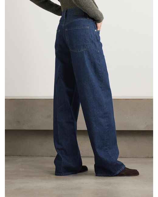 Citizens of Humanity Blue Ayla Baggy Mid-Rise Wide-Leg Jeans