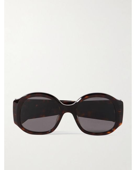 Céline Black Maxi Triomphe Round-Frame Acetate Sunglasses