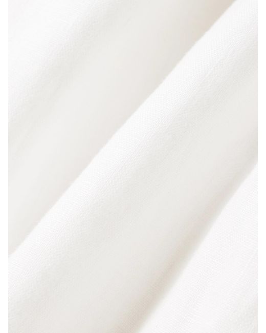Posse White Emma Linen Midi Skirt