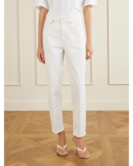 Agolde White 80S High-Waist Straight-Leg Jeans