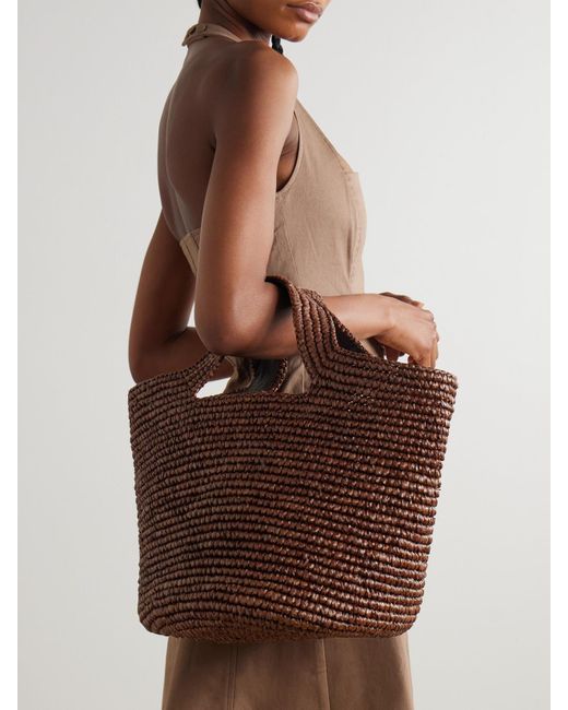 Sensi Studio Brown Bolso Playero Tote Aus Raffiabast