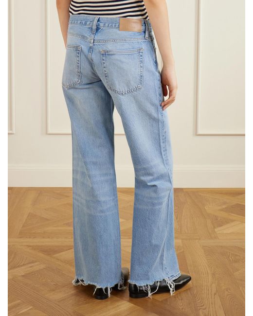 FRAME Blue The Low-Rise Wide-Leg Jeans