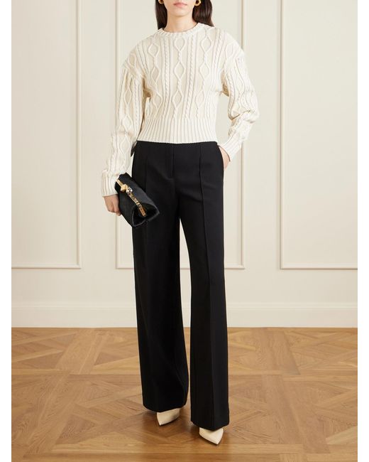 Jacquemus Natural Amelo Zopfstrickpullover Aus Baumwolle