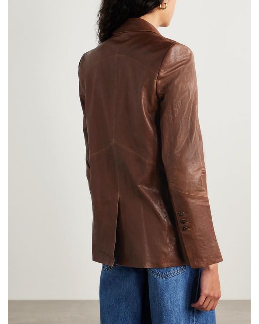 Twp Brown James Leather Blazer