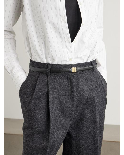 Ceinture En Cuir Totême  en coloris White