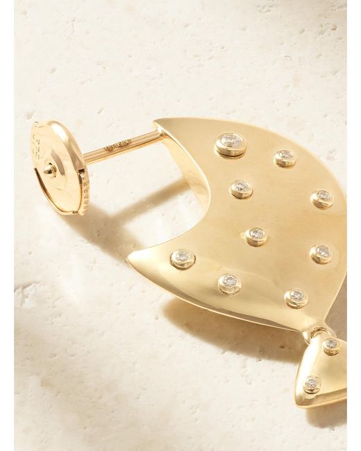 Yvonne Léon Natural Poisson Clown 9-Karat Diamond Single Earring