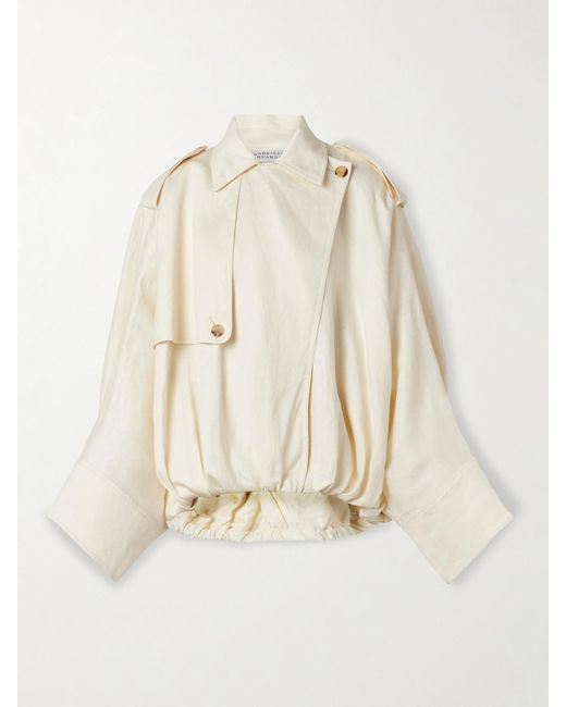 Gabriela Hearst Natural Hunt Oversized Linen Jacket