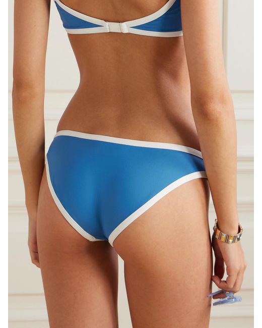 Marysia Swim Blue Ligne Two-Tone Bikini Briefs