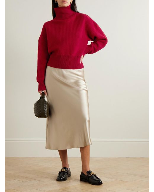 Max Mara Red Bessica Pullover Aus Einer Woll-Kaschmirmischung Mit Stehkragen