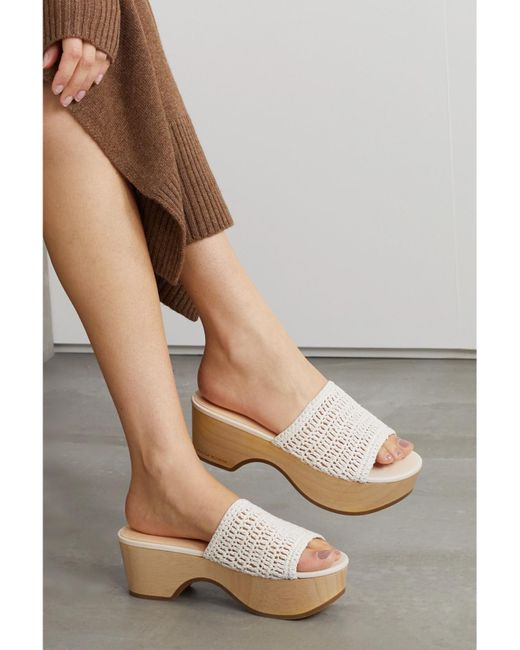 Magda Butrym Multicolor Crocheted Platform Clogs