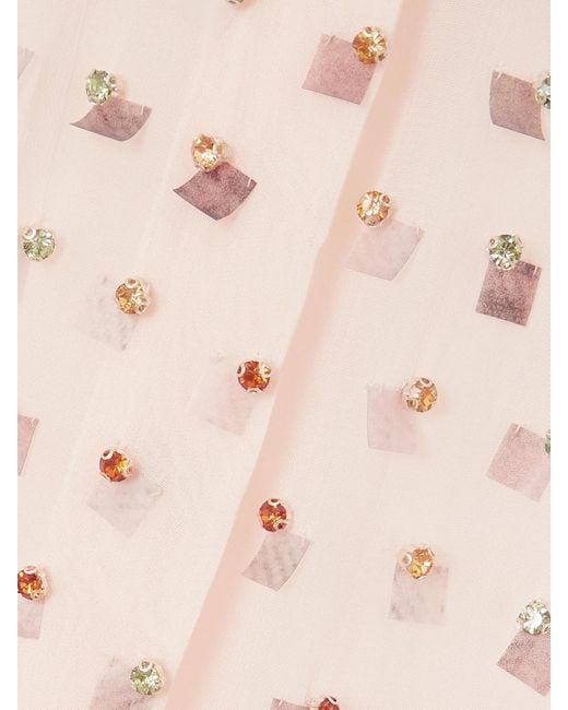 Dries Van Noten Pink Hemd Aus Chiffon Mit Verzierungen