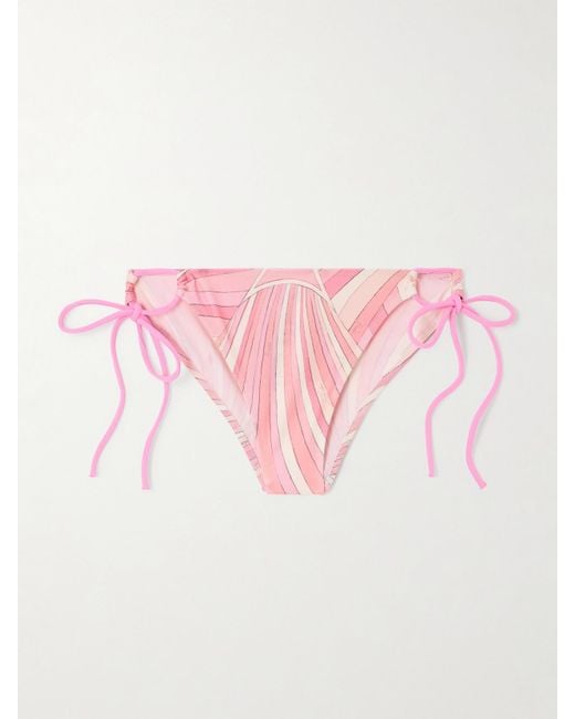 Emilio Pucci Pink Bedrucktes Bikini-Höschen