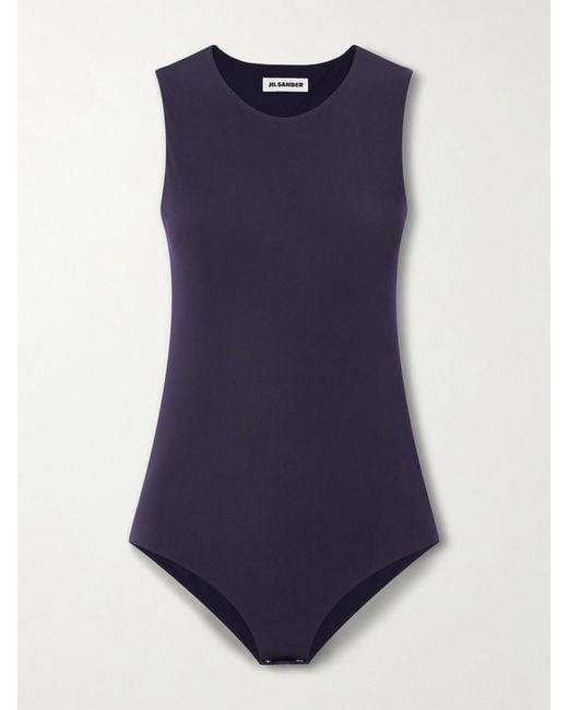 Jil Sander Blue Stretch-Jersey Bodysuit