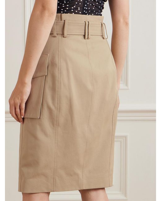 Balmain Natural Rock Aus Baumwollgabardine Mit Wickeleffekt Und Zierknöpfen