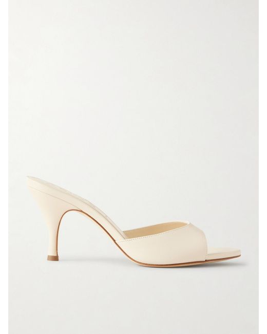 Aeyde Natural Samia Leather Mules