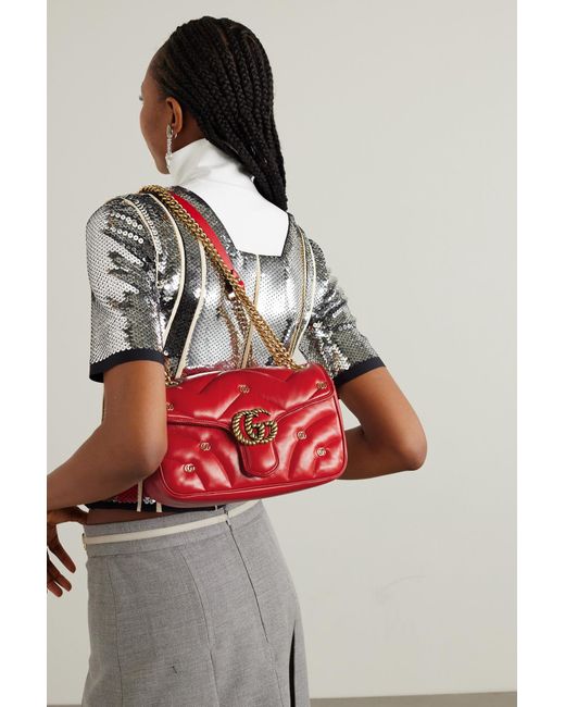 Gucci gg marmont 2.0 deals matelassé leather shoulder bag