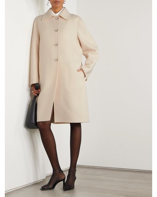 Jil Sander Natural Mantel Aus Wollfilz