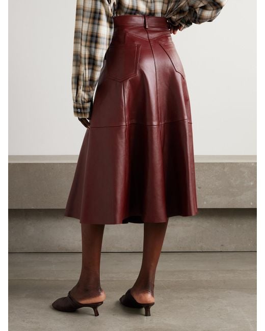 Haikure Red Serenity Midirock Aus Leder