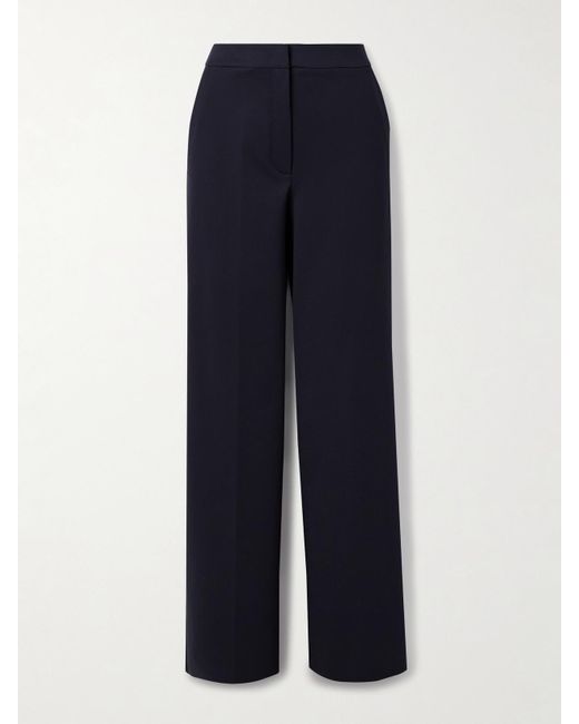 Max Mara Blue Orche Hose Mit Weitem Bein Aus Einer Baumwollmischung