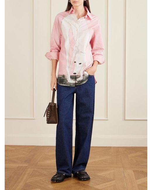 S.S.Daley Pink Lurcher Printed Cotton-Poplin Shirt