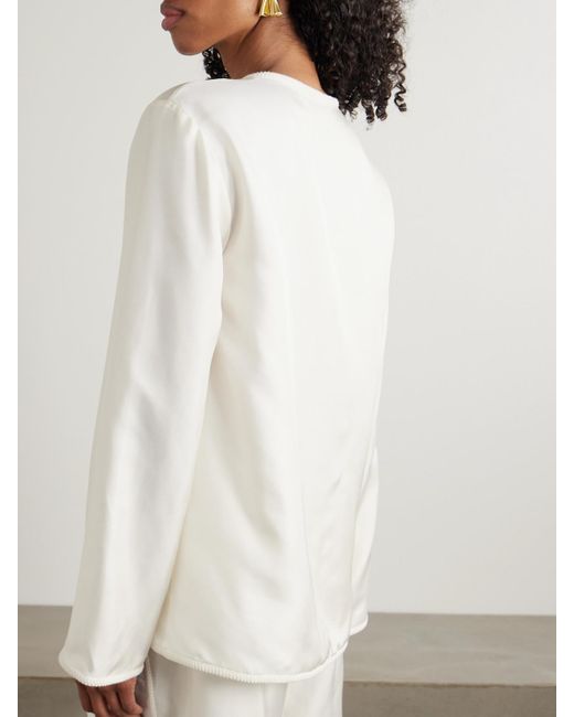 Rohe Natural Bluse Aus Seiden-Twill
