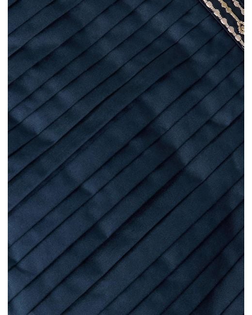 Haut Bustier Raccourci En Coton Mélangé À Plis Flavia Emporio Sirenuse en coloris Blue