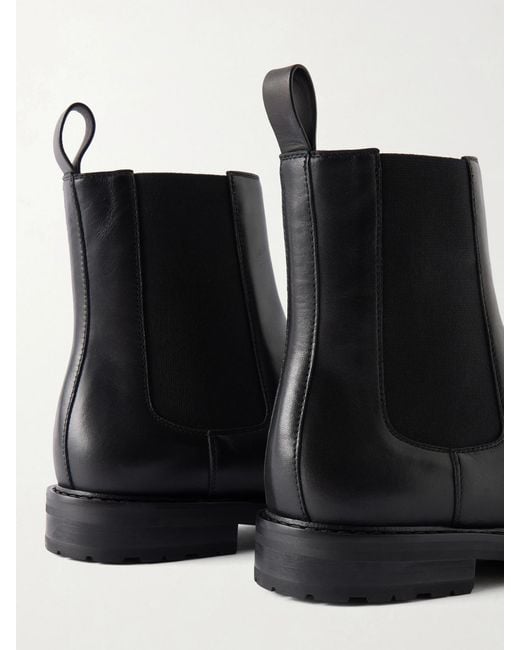 LEGRES Black 25 Leather Chelsea Boots