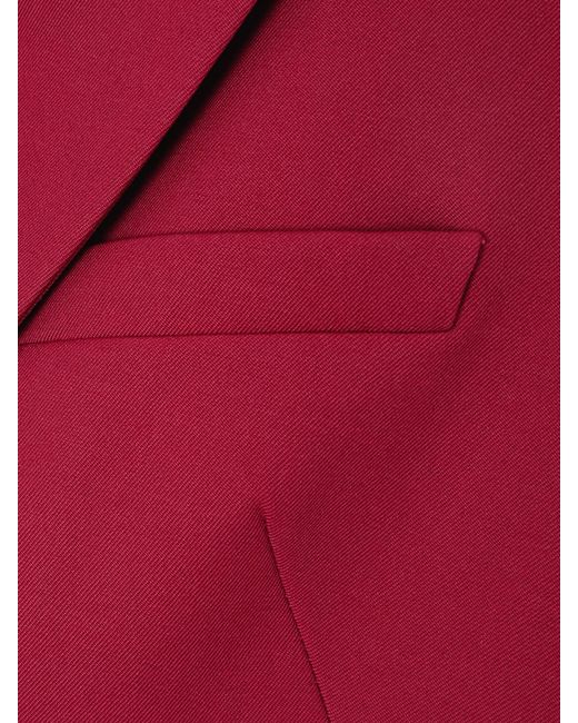 DIOTIMA Red Convertible Wool-Twill And Silk-Faille Maxi Dress