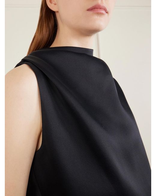 Khaite Black Astor Crepe Mini Dress