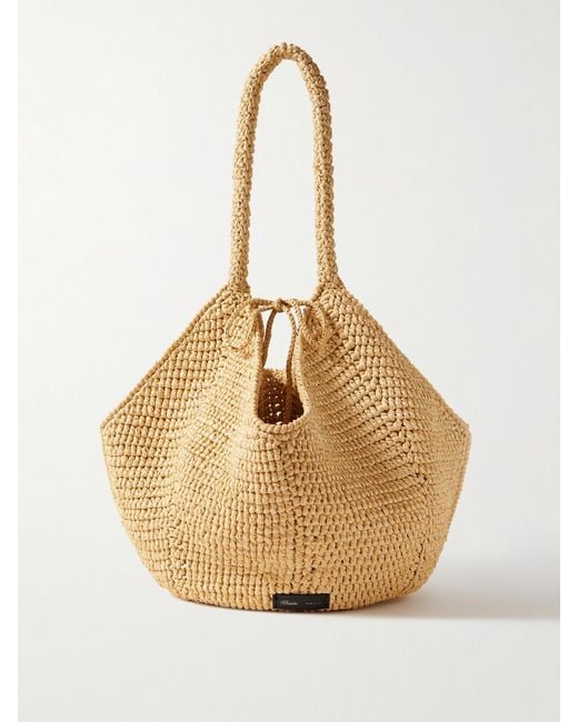 Khaite Natural Lotus Mittelgroße Tote Aus Raffiabast