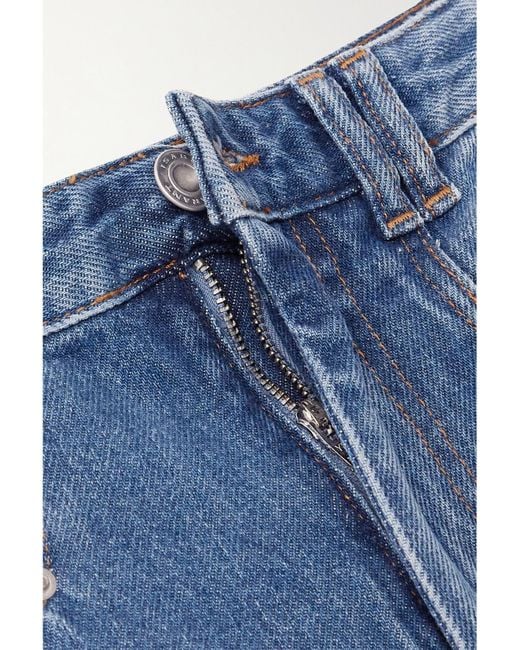 Isabel Marant Blue Lemony Hoch Sitzende Jeans Mit Weitem Bein
